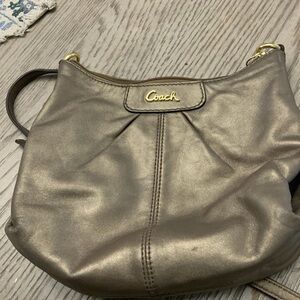 Coach Metallic Brown Shoulder Bag